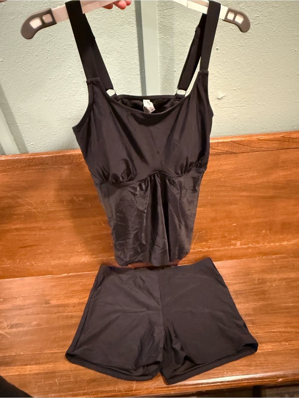 Women’s Plus Size Swim Tankini and Short Set - Supportive Wide-Strap Design - Picture 4 of 5